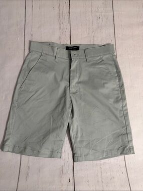 Kenneth Cole Tech Short Light Grey Flat Front Shorts Size 28